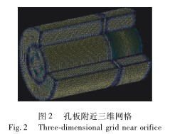 孔板流量計(jì)附近三維網(wǎng)格圖